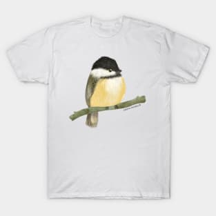 Black capped chickadee bird T-Shirt